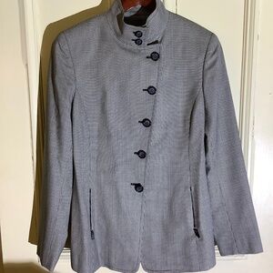 Gorgeous Wool Houndstooth Carlisle Blazer 8